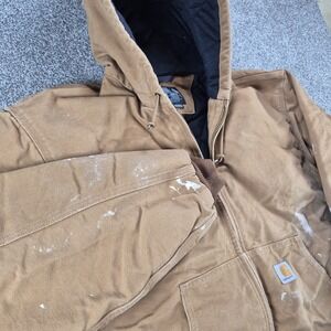 Carhartt Firm Duck Flannel-Lined Loose Fit Jacket Men's XL Made in USA 0J0140-M